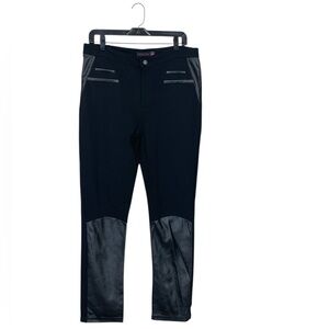 Krazy Love Black Leggings with Faux Leather Detail (DM)